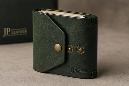 JP Leather™ Military Green Magnetic Cash Wrap Wallet