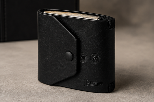 JP Leather™ Black Magnetic Cash Wrap Wallet