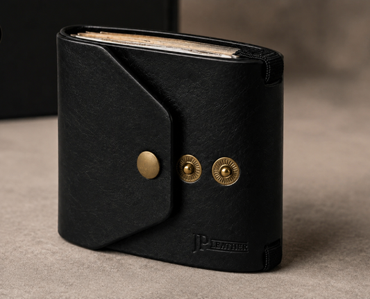 JP Leather™ Black Magnetic Cash Wrap Wallet